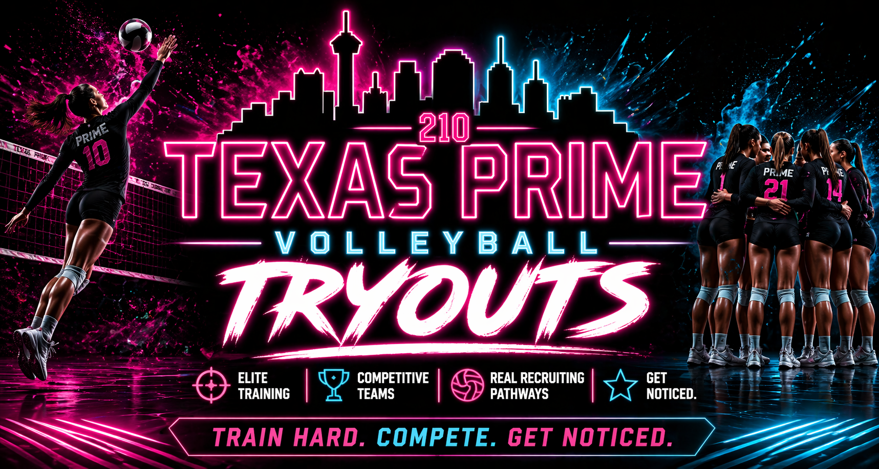 Texas Prime Volleyball Tryouts — Train Hard. Compete. Get Noticed.